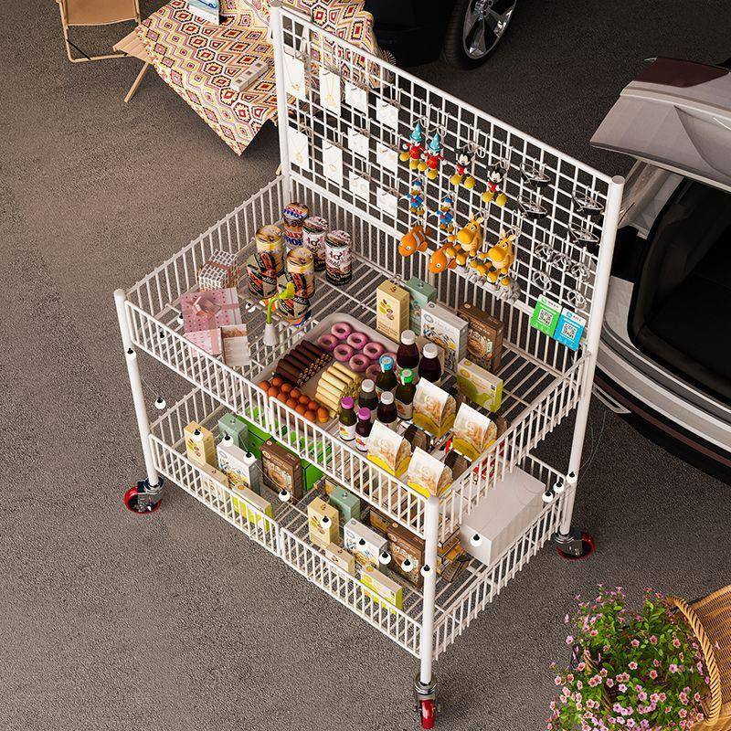 移动折叠摆摊小推车夜市专用地摊加粗加厚摊位花车促销展示架神器