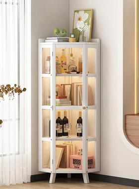 转角柜落地收纳餐厅角落柜墙边三角柜边角置物柜客厅卧室展示柜子