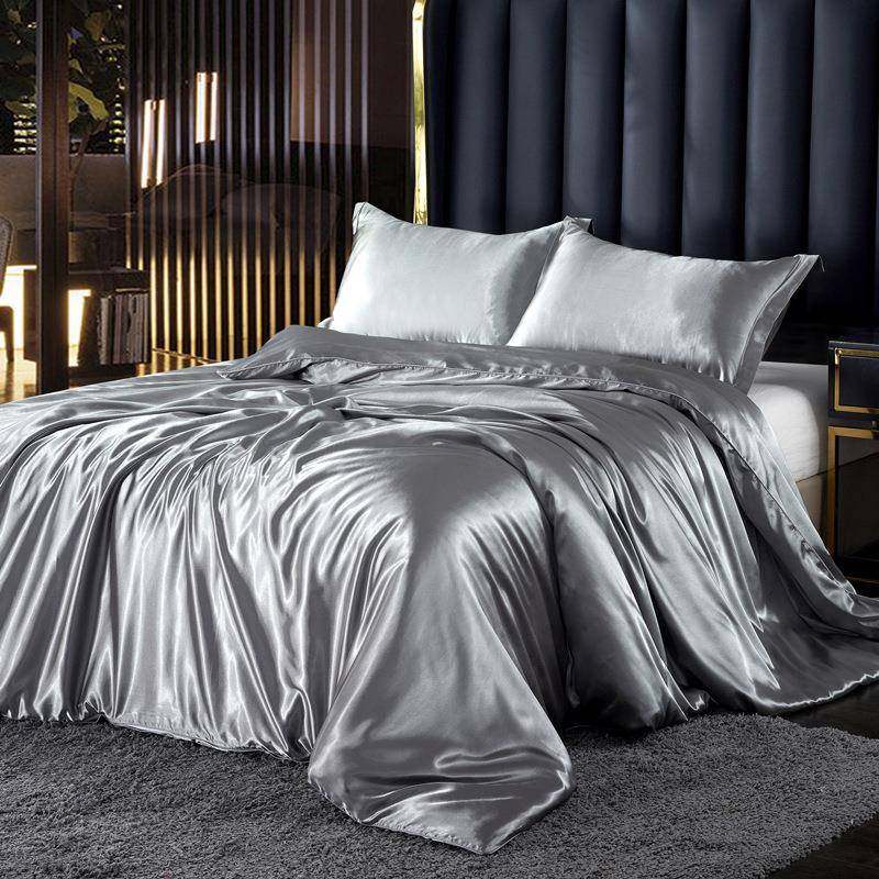 夏季裸睡真丝四件套纯色双面桑蚕丝被套冰丝绸床单外贸,电子/电工,接线端子,淘宝优惠券,粉丝福利购,淘宝优惠卷