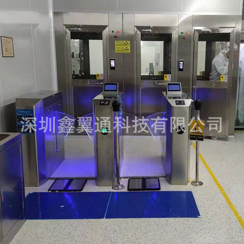 车间出入口人脸识别静电测试闸机工厂消除静电翼闸智能人行摆闸