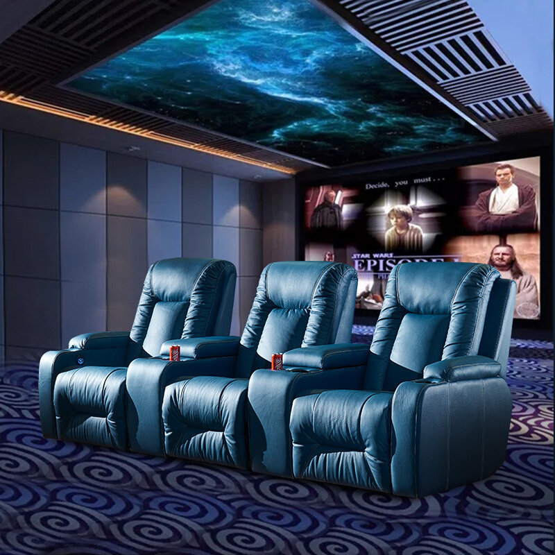 私人别墅家庭影院式沙发影视厅影音室太空电动功能舱观影沙发躺椅