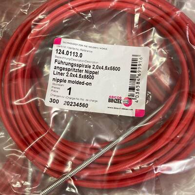 BINZEL德国宾采尔机器人焊枪导丝管送丝软管含外皮-带铜固定端的