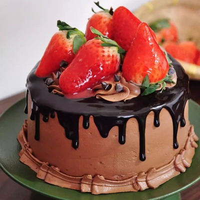 草莓奶油戚风蛋糕北京同城配送