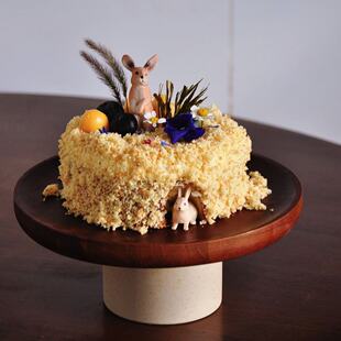 北海道芝士蛋糕小兔子森系动物奶油生日蛋糕北京同城配送