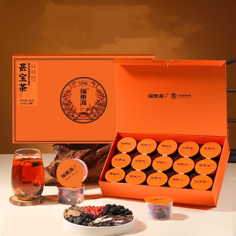 福东海 黑参玛咖黄精苁蓉茶300g 独立小罐装泡茶泡水喝男士养生茶