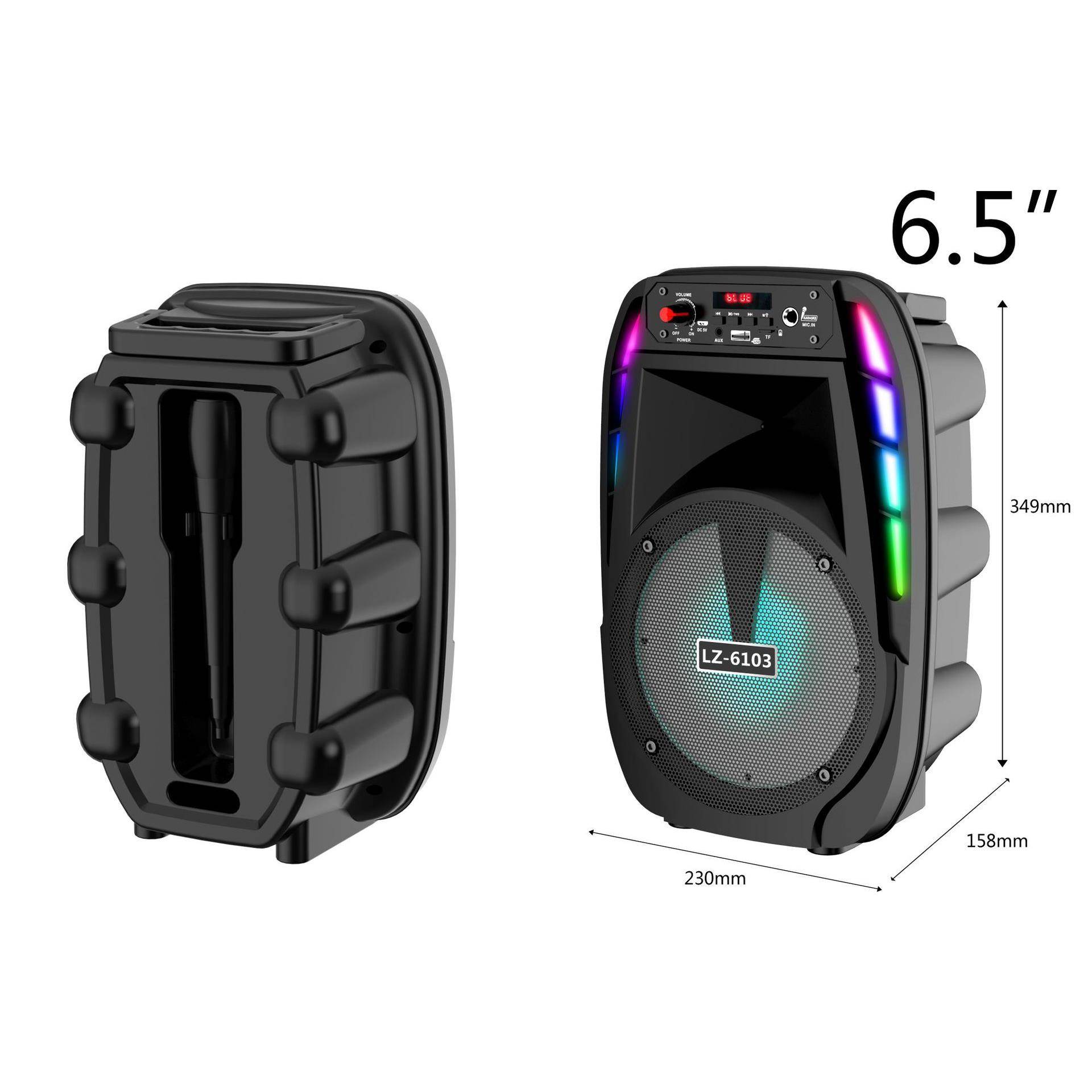 LZ-6103蓝牙音箱无线手提户外闪灯便携式插卡音响低音炮源头工厂