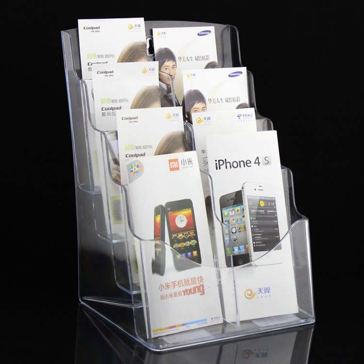 A6八格四层资料架宣传单页架挂墙三折页资料盒办公置物收纳盒展柜