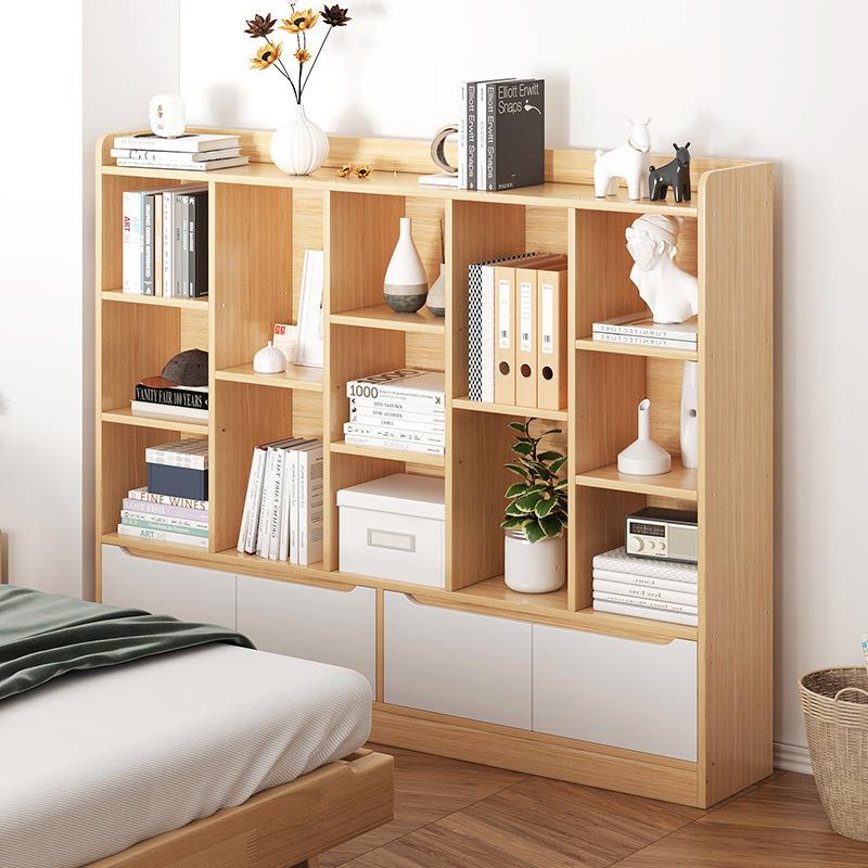 书柜现代简约带门防尘格子柜子家用客厅收纳储物柜小型置物架书架