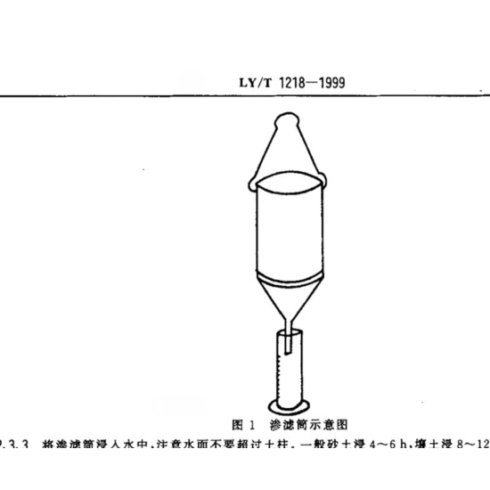 LY/T 1218-1999土壤密度渗滤筒套装500ml 1000ml