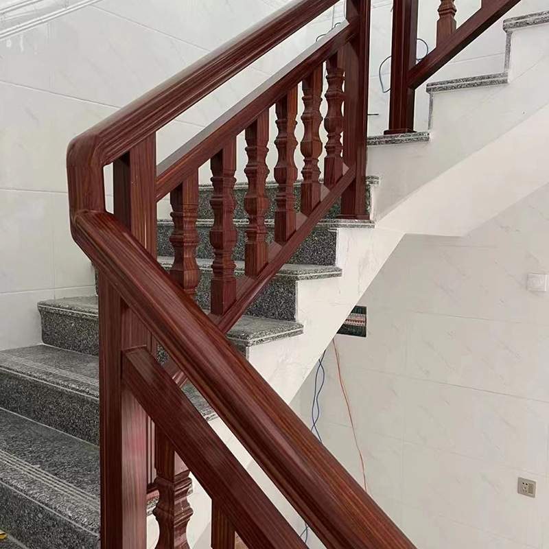 实木烤漆楼梯扶手马蹄形橡胶木榉木红橡木楼梯扶手 阳台护栏现货