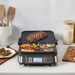 Cuisinart/美膳雅GR40E家用煎牛排机室内无烟烧烤机电烤盘华夫饼