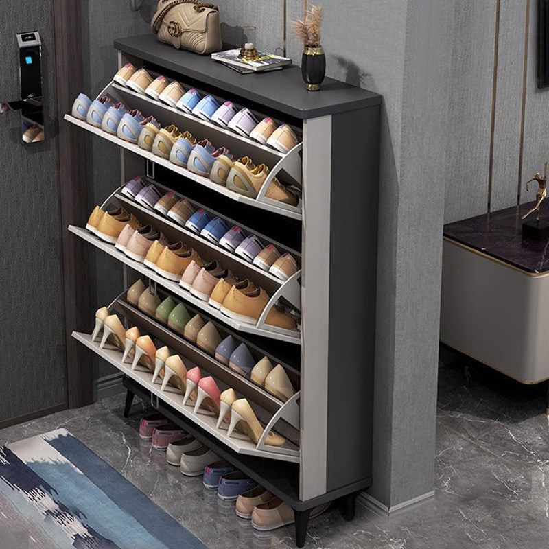新疆包邮超薄鞋柜家用门口入户翻斗式玄关柜一体2023新款收纳省空