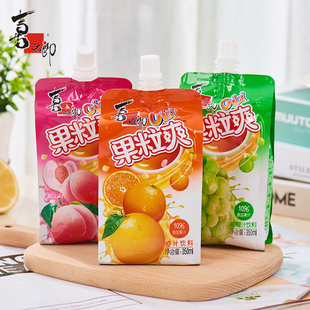 喜之郎cici果粒爽吸 水蜜桃味儿童果汁饮料吸吸冻 椰果粒葡萄味