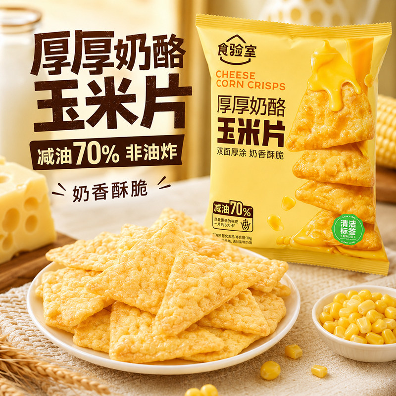 食验室芝士奶酪玉米片薯片图片