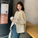 千金范法式早春秋流行小香风上衣女新款减龄显瘦小个子漂亮短外套，女装短外套，浙宝075