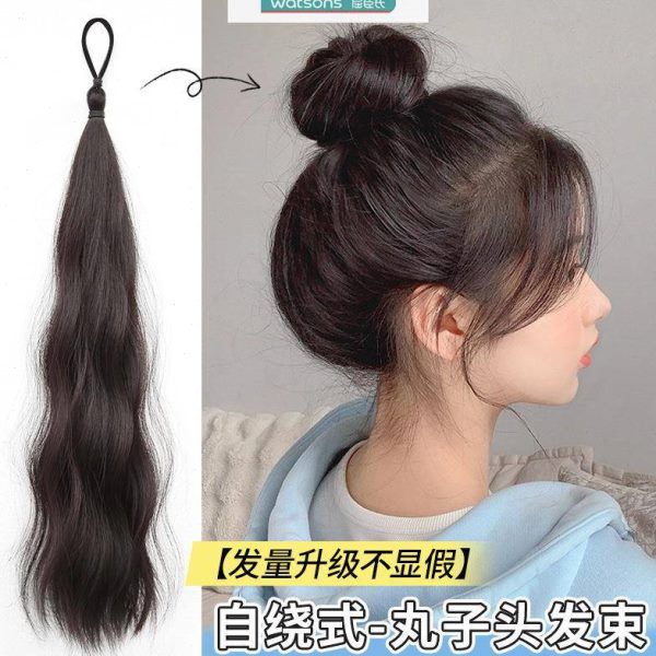 假】自绕束【花显盘发神器一体式发女发升级丸子头量蓬松不苞