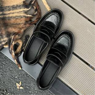 自然舒卷文艺女鞋queenie家广州女鞋高端欧货乐福鞋手工浅口单鞋
