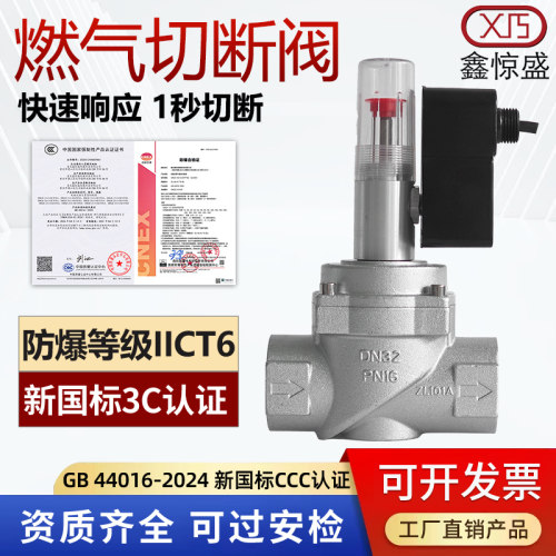 工业商用防爆电磁燃气切断阀