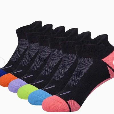 Women 5 Pair Cut Cushioned Breathable Athletic Socks Unisex