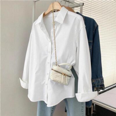 Creative Women Shirt Blouse Button Front Sleeve Fitted
