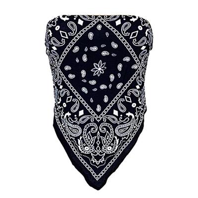 Women's Paisley Print Sleeveless Tube Top