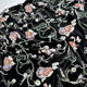 新中式 国风旗袍裙料服装 面料加厚黑色韩国绒布料重工刺绣亮片布头