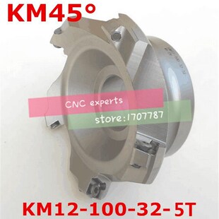 KM12 100-32-5T 45 Degree ShoulAder Face Mill Head CNC Millin