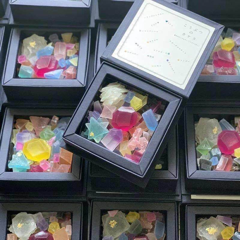 琥珀糖高颜值网红少女心小零食樱花糖糖果礼盒装送万圣节糖果混装