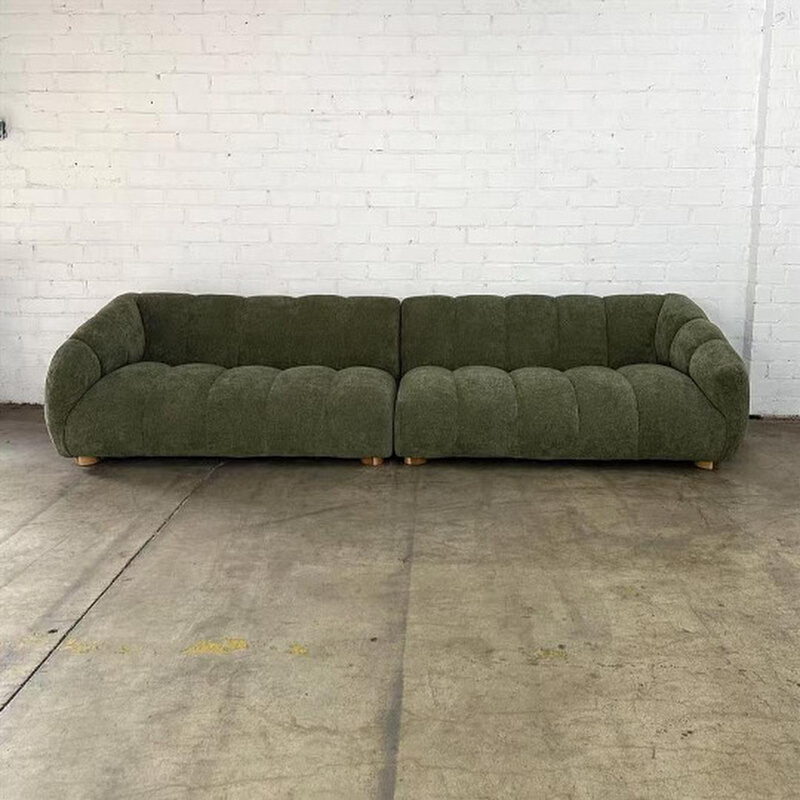 现代简约小户型客厅直排棉麻布艺沙发三人位别墅家具组合设计师