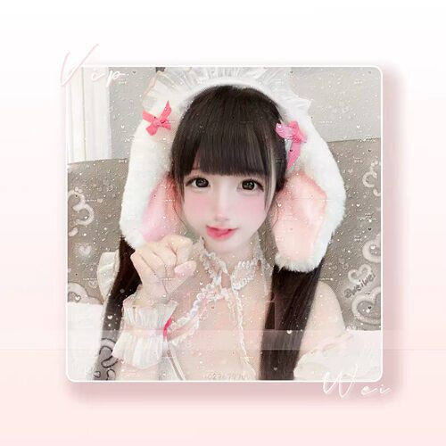 定制po星萌妹可爱萝莉双马尾粉白甜妹美化圈少女真人定制头像