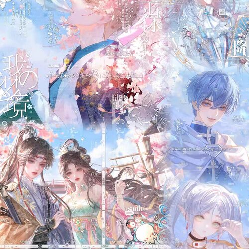 678张 sanh图包男女生动漫插画头像扭蛋原创圈直购高清无水印A129