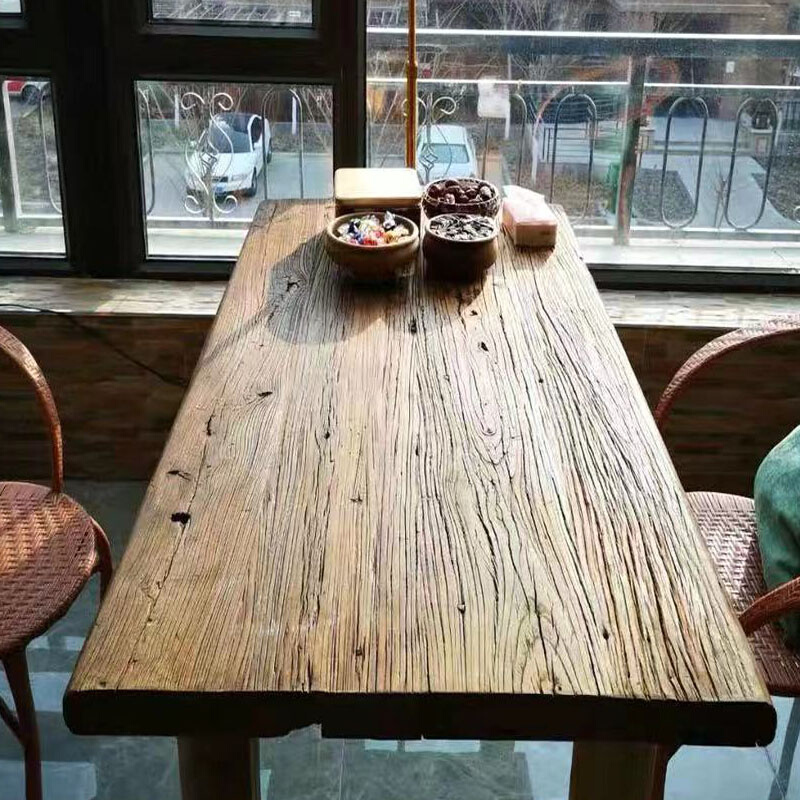 老榆木板原木板旧木板老门板茶桌实木吧台茶台楼梯踏板风化板墙板