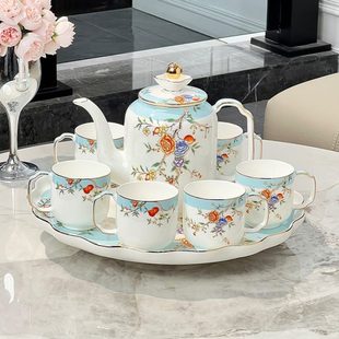 2025新款 高档骨瓷水杯轻奢茶具套装 结婚礼品家用客厅待客乔迁茶壶