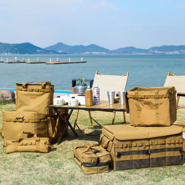 露营装备杂物袋大容量可折叠工具野多功能防水餐包户外野收纳包餐