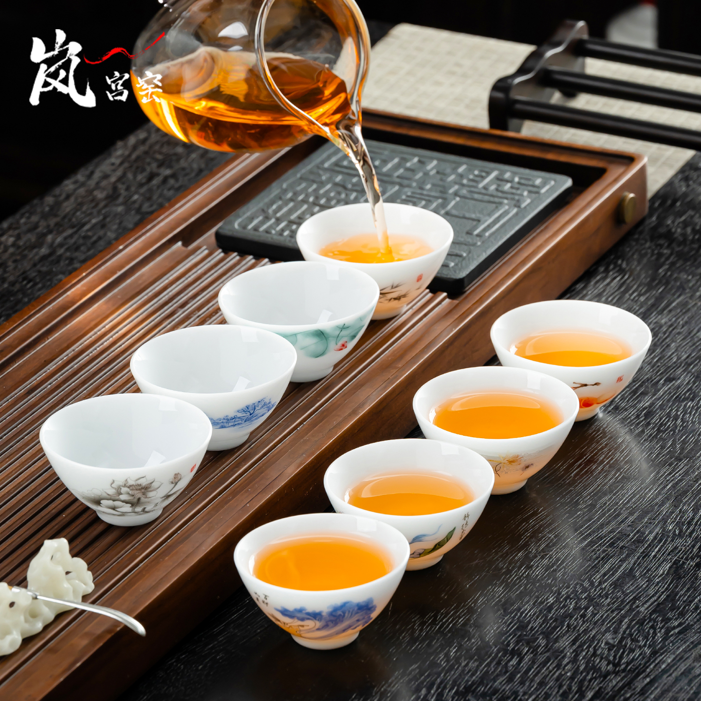 高端白瓷德化冰种玉斗笠杯茶杯