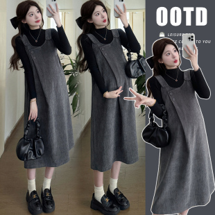 秋冬季 孕妇秋装 套装 两件套裙子孕妈高级感穿搭时尚 连衣裙2025新款