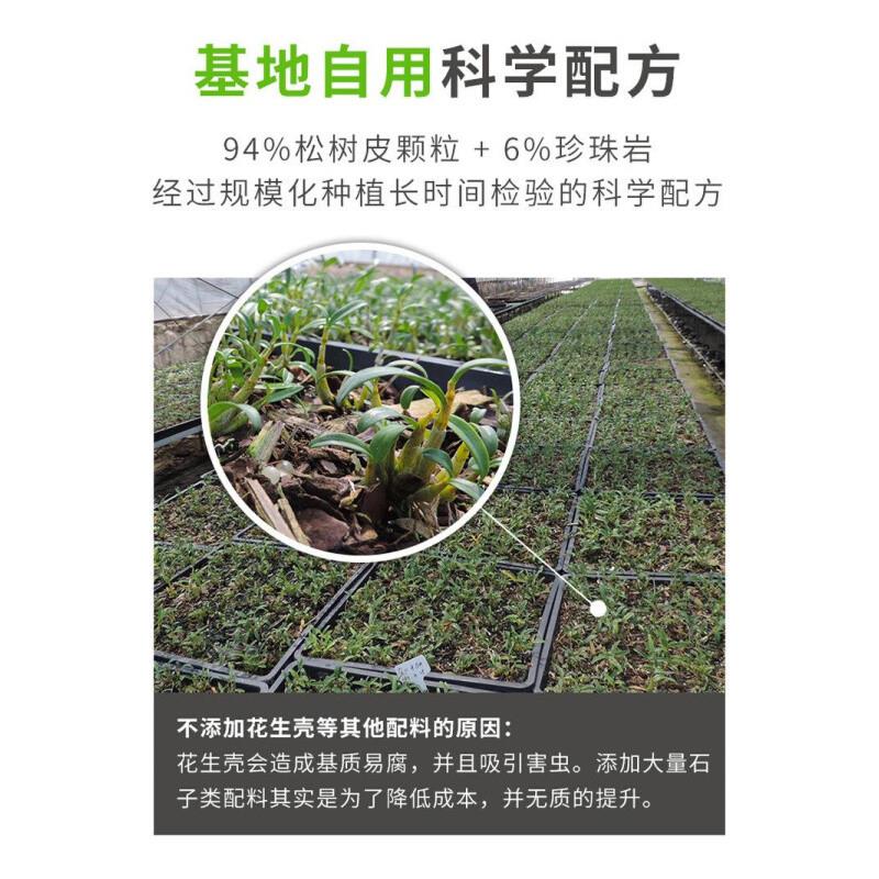 兰花专用土营养土发酵腐熟松树皮颗粒透气兰花植料铁皮石斛种植土