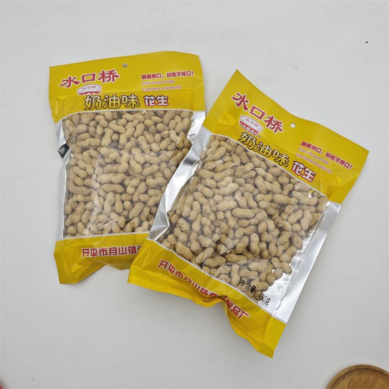 水口桥 奶油味花生咸干花生下酒花酒吧花生零食茶点广东特产450克