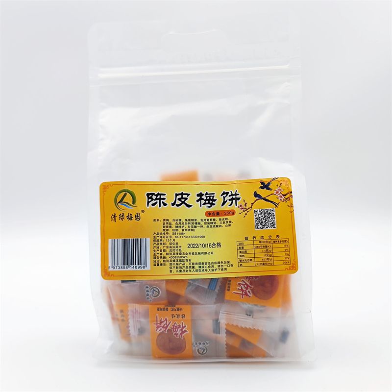 清绿梅园陈皮梅饼 酸甜梅肉孕妇梅陆河青梅去核梅肉陆河特产250克