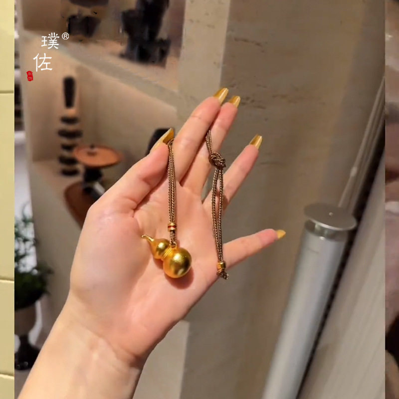 金店同款越南沙金新中式葫芦吊坠情侣款轻奢高级感轻奢潮流