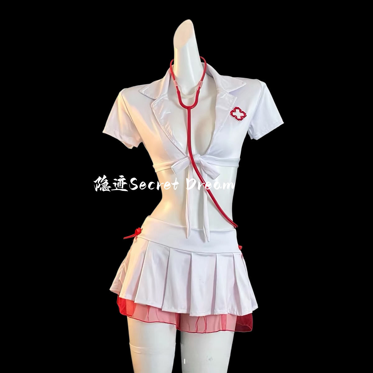 隐迹性感火辣护士制服套装激情角色扮演纯欲诱惑JK超短裙qqny