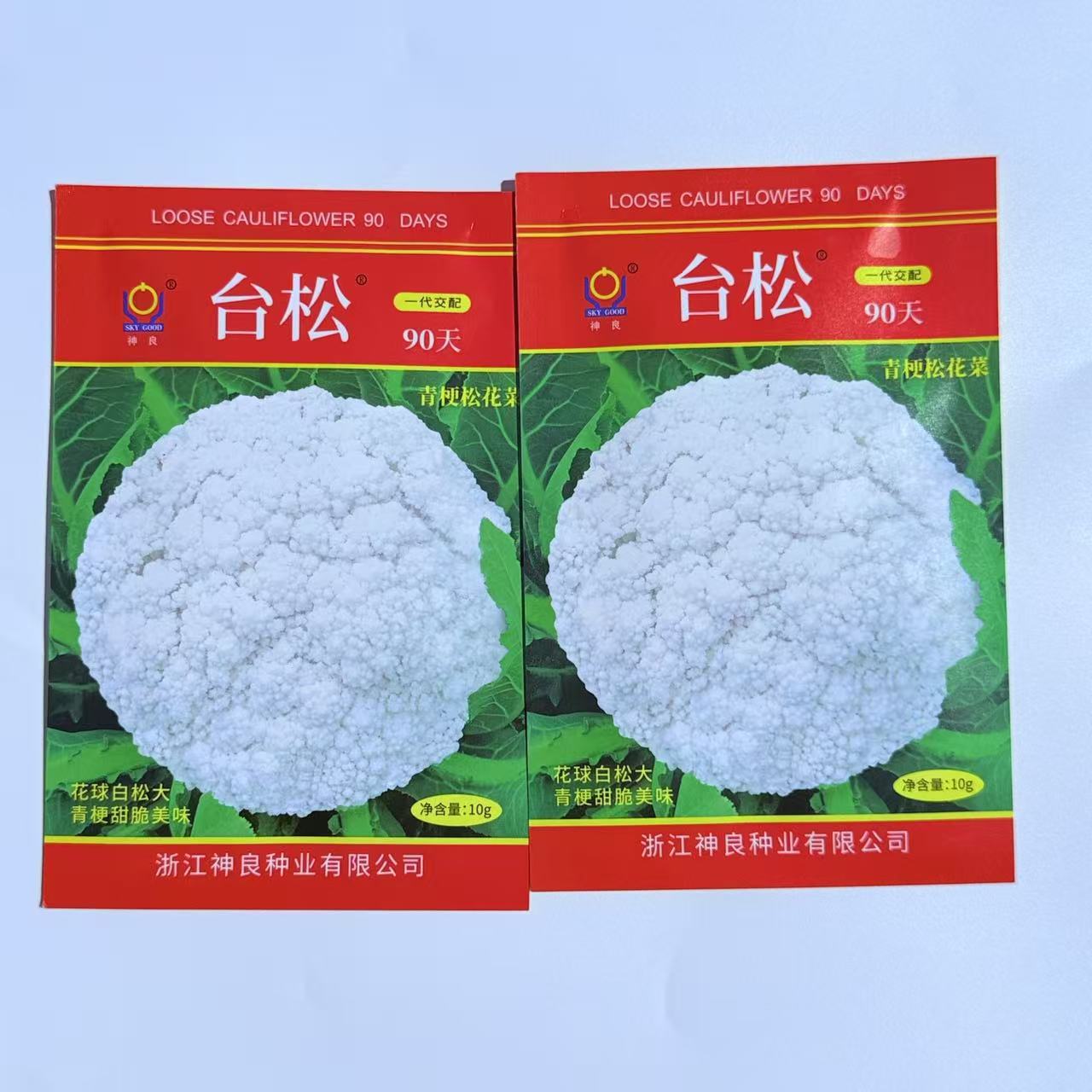 台松90天青梗松花菜种子中晚熟花球雪白松大耐寒抗病春秋种植