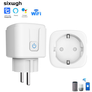 智能wifi插座欧规定时转换插头Alexa Google 智能语音APP远程操控