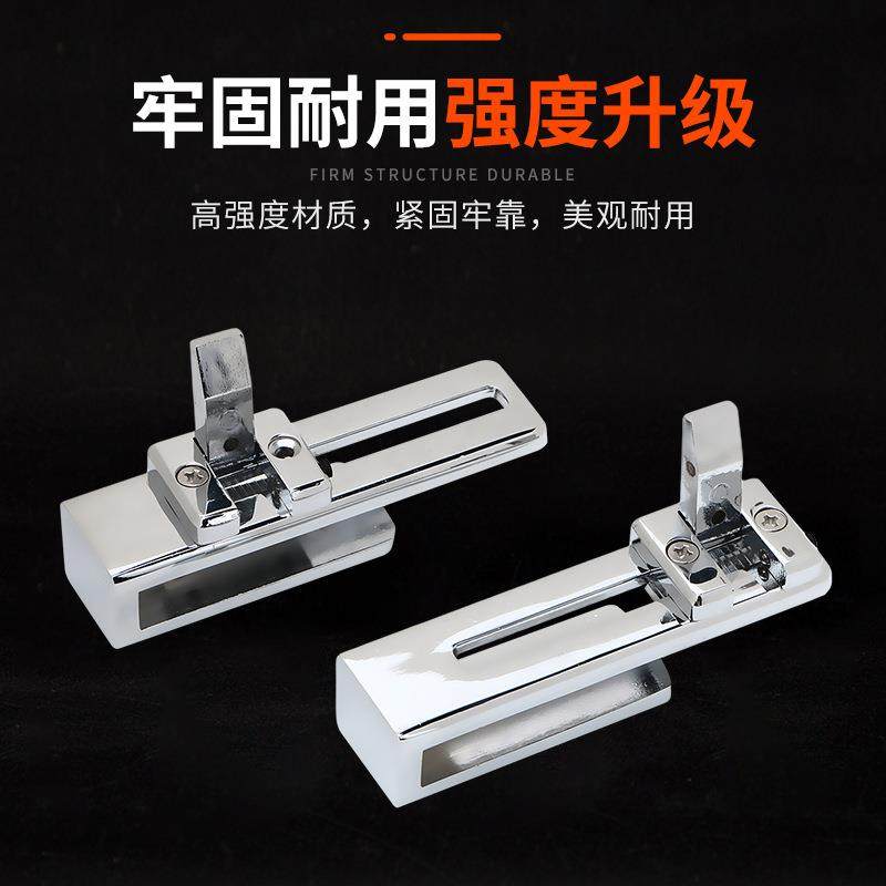 免打孔浴室玻璃门锁推拉门厕所卫生间玻璃锁淋浴房隔断门锁哑