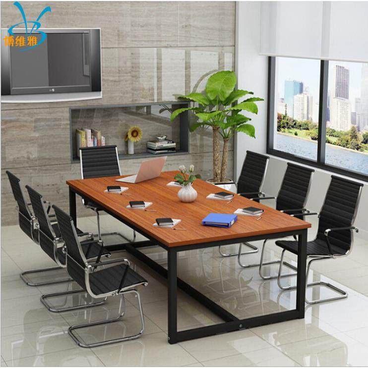 简约洽谈办公桌办公家具实木会议桌现代简约现代培训桌