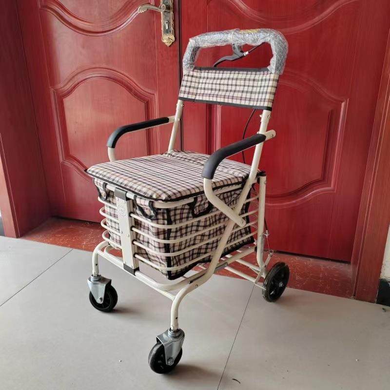 老人购物手推车买菜小拉车助行器折叠便携车可推可坐带脚踏,金属材料及制品,金属加工件/五金加工件,淘宝优惠券,粉丝福利购,淘宝优惠卷