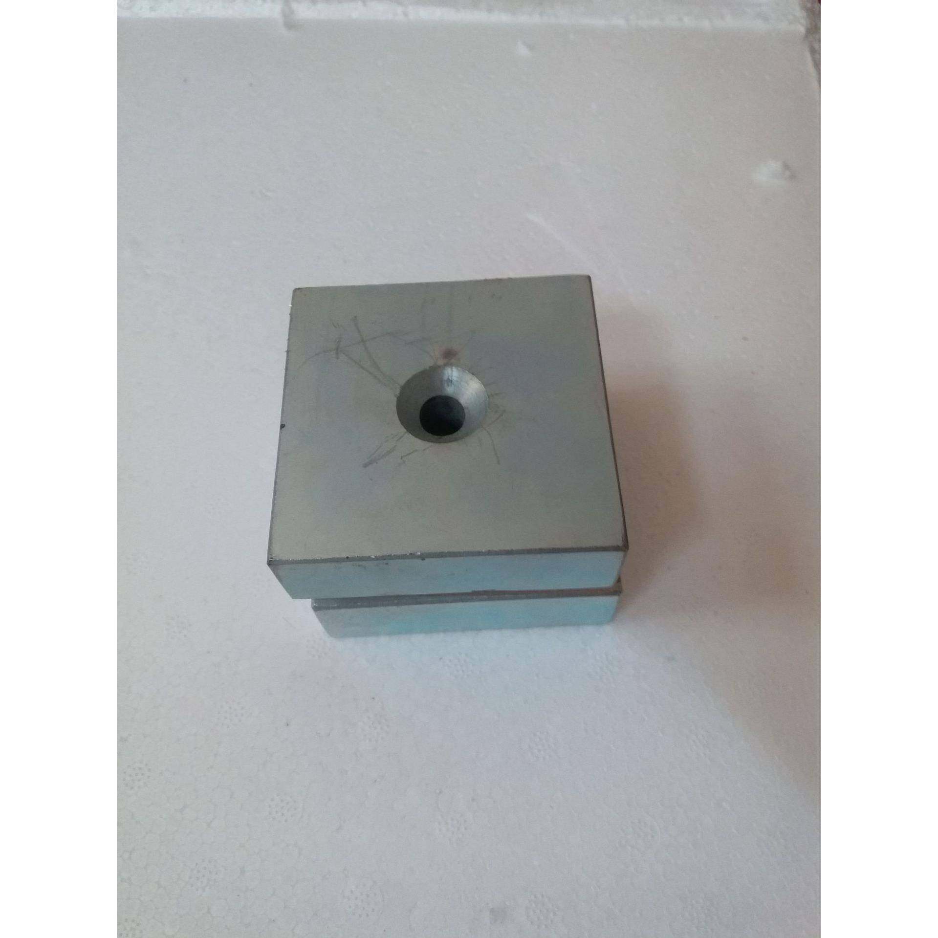 强性磁力吸铁石磁钢钕铁硼打捞超强磁方形带孔磁铁100*100*20mm