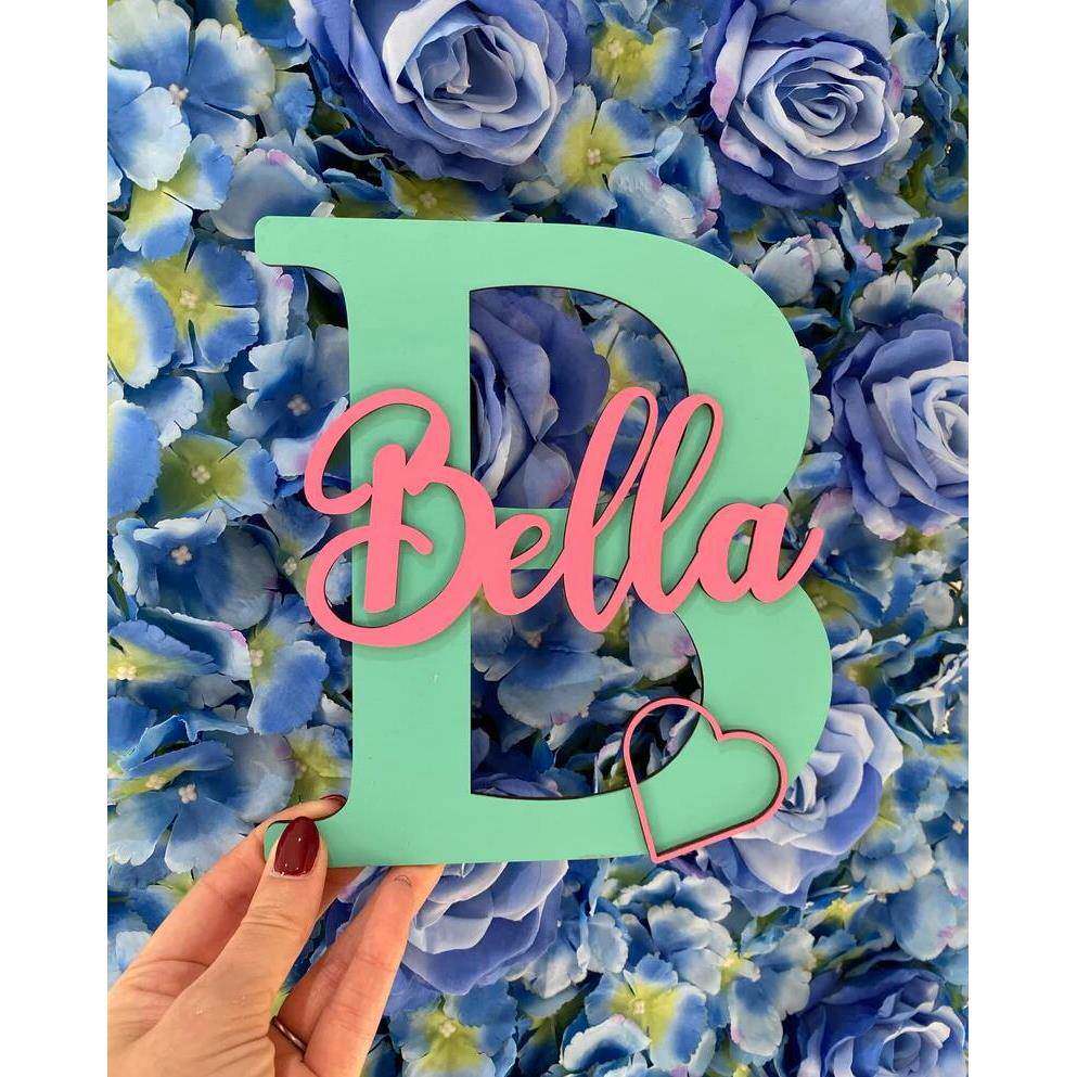 木制英文字母个性化的门牌欧美畅销木质名字字母家居艺术墙装饰品