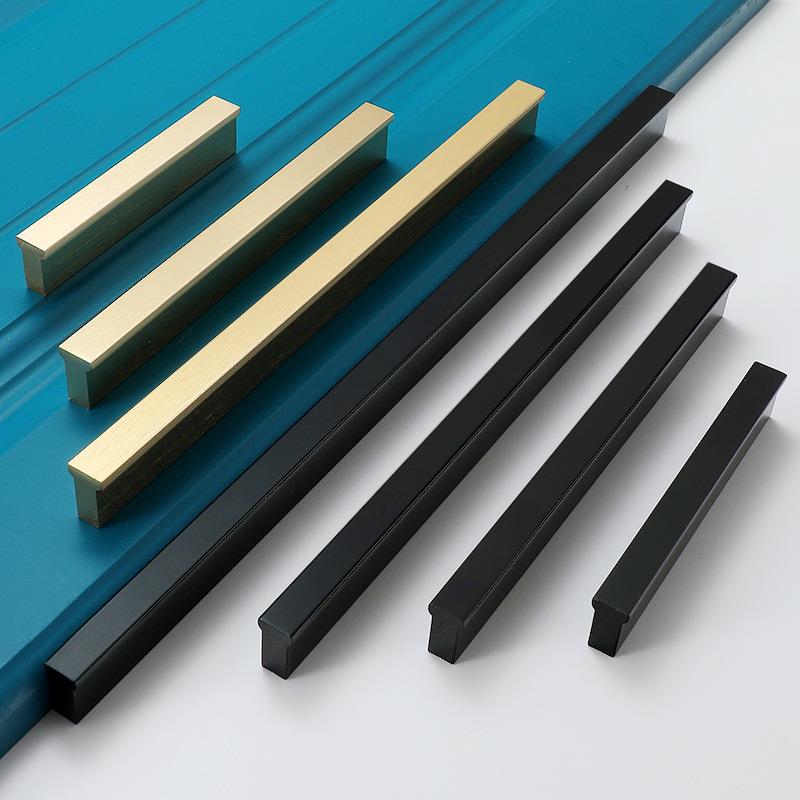 金色黑色抽屉橱柜柜门76孔加长衣柜拉手现代简约北欧轻奢新品