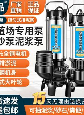 潜水泥浆泵化粪池养殖场专用泵抽粪泵抽沙泵排污泵大流量